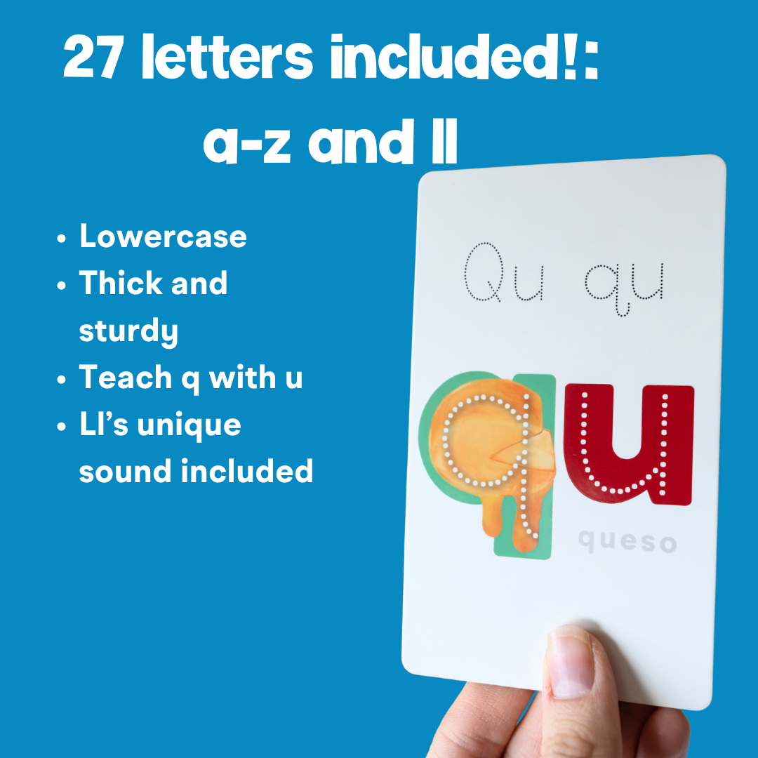 Lit Letters Español: Learn Spanish Letter Sounds up to 2X Faster | Alphabet Flash Cards | Embedded Pictograph Mnemonic Reading Tool